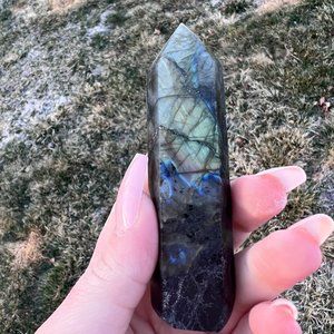 4" Labradorite Crystal Tower - Protective Stone Tower - Nervous Stone